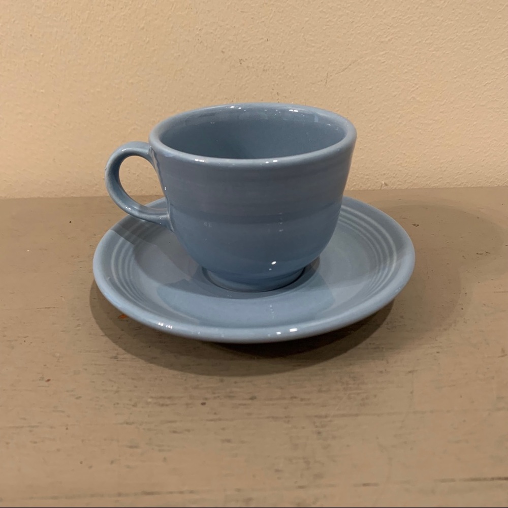 Fiestaware Blue Cup And Saucer